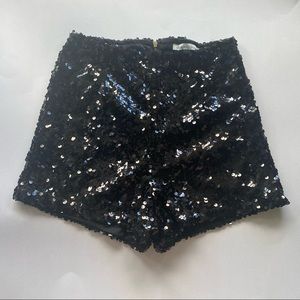 Charlotte Russe Black Sequin Shorts